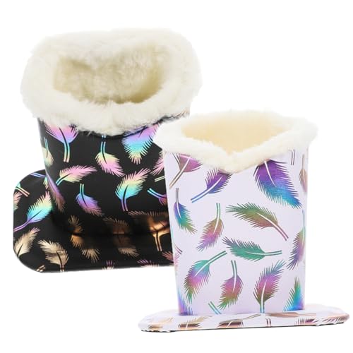 Stilvolle Plüsch-brillenhalter 2er-pack Brillenständer Gefütterter Sockel Für von PACKOVE