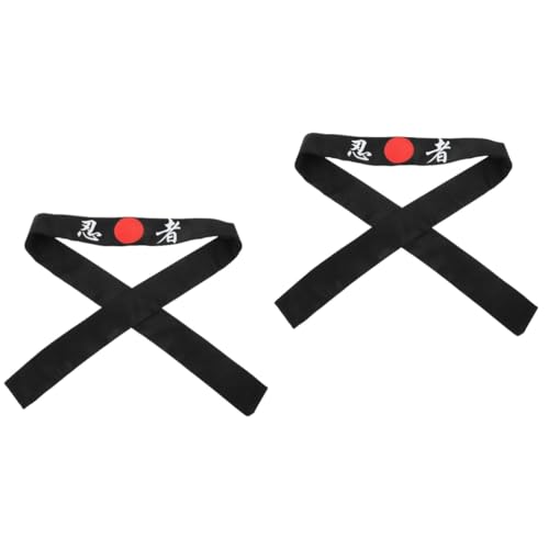 PACKOVE 2St Samurai-Stirnband japan stirnband trachten zubehör Herrenbekleidung Bandanas für Männer dekoratives Stirnband Karate-Versorgung Japanischer Stil Sushi Kopfbedeckung schmücken von PACKOVE