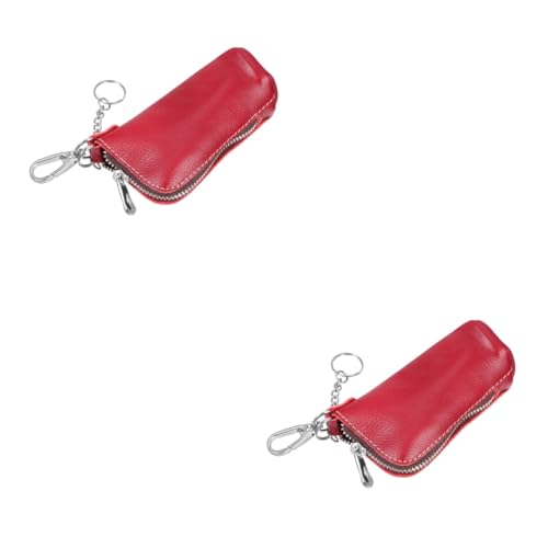PACKOVE 2St Schlüsseltasche Portemonnaie mit Haken Mini-Münzbeutel Münzbeutel für Männer Geldbörsen Brieftasche mit Haken Tasche für Autoschlüssel Wagen Schlüsselbox Container PU-Leder von PACKOVE