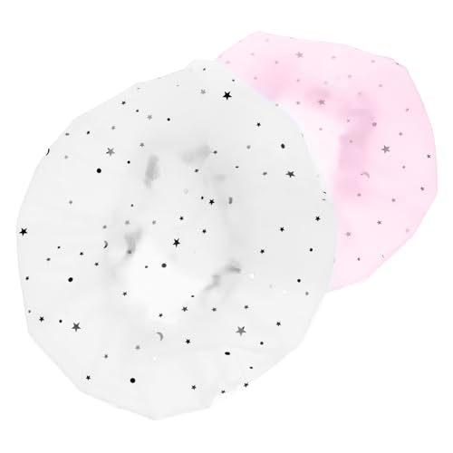 PACKOVE 2stücke Duschkappe Für Frauen Elastische Badekappe Mit Sterne Decor Doppel Schicht Bade Hut Für Spa Und Reisen PACKOVE 2stücke Duschkappe Für Frauen Elastische Badekappe Mit Sterne Decor Doppel Schicht Bade Hut Für Spa Und Reisen von PACKOVE