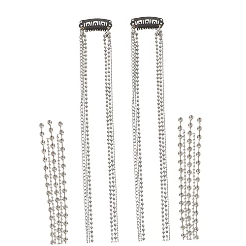 PACKOVE 2stücke Haarketten Für Zöpfe Haarschmuck Aus Legiertem Material Haarspangen Für Damen Haarbänder Zum Anklipsen Haaraccessoires Für Frauen Haarschmuck Für Zöpfe Haarklammern von PACKOVE