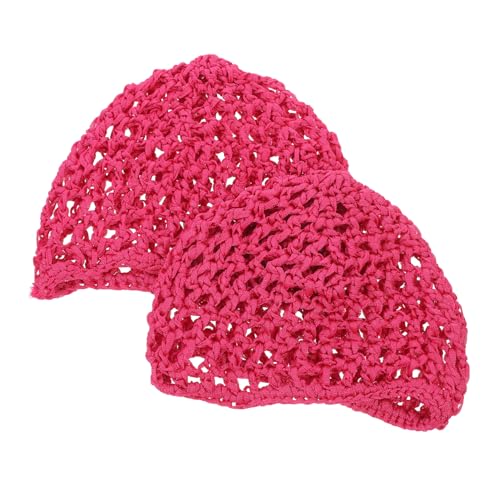 PACKOVE 2stücke Haarnetze Für Damen Zum Einnähen Gehäkelt Atmungsaktiv Für Dutt Und Schlaf Aus Nylon Pack Netz-haarwickel Strick-snood-mütze von PACKOVE