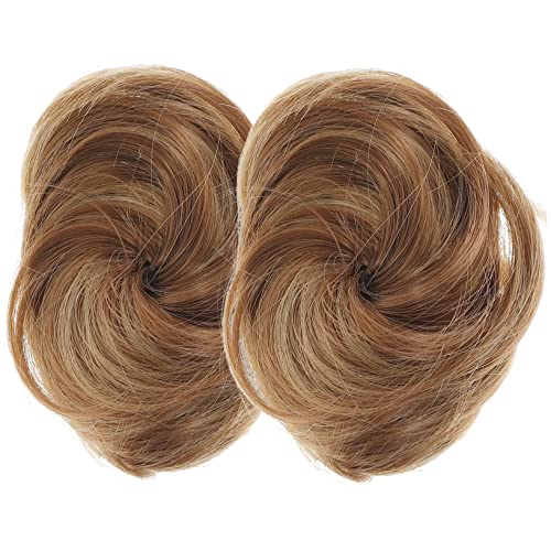 PACKOVE 2stücke Hochsteckfrisur Haarteile Dutt Extensions Pferdeschwanz Haarknoten Für Frauen Synthetisches Material Glatt Und Weich Für Hochzeiten Cosplay Und Partys von PACKOVE