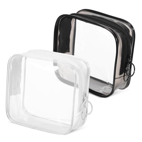 PACKOVE 2stücke Schminktasche Aus PVC Transparente Reise-schminktasche Make-up-Organizer-Tasche Durchsichtige Kulturtasche Reisebeutel Für Frauen Kosmetiktasche Mit Reißverschluss Praktisc von PACKOVE