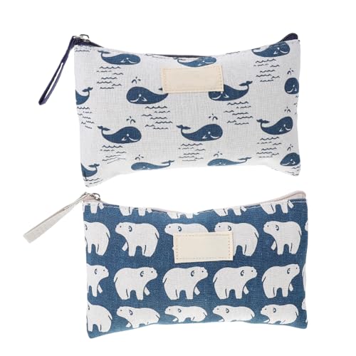 PACKOVE 2stücke Kosmetik Reisetasche Aus Canvas Mehrzweck Make-up Aufbewahrungstasche Tragbar Für Kleine Mädchen Und Damen Mit Robustem Reißverschluss von PACKOVE