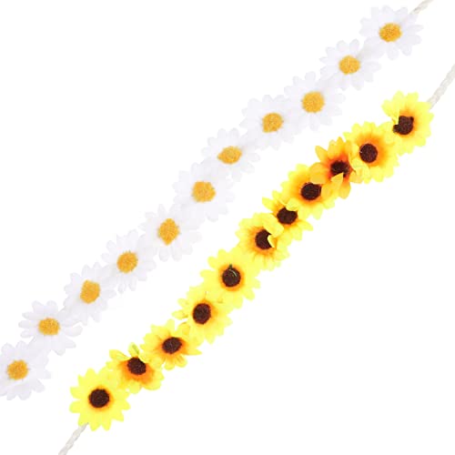 PACKOVE 2stücke Künstliche Sonnenblume Haarband Für Festival Und Strand Leichtes Accessoire Für Damen Und Mädchen Haarschmuck von PACKOVE
