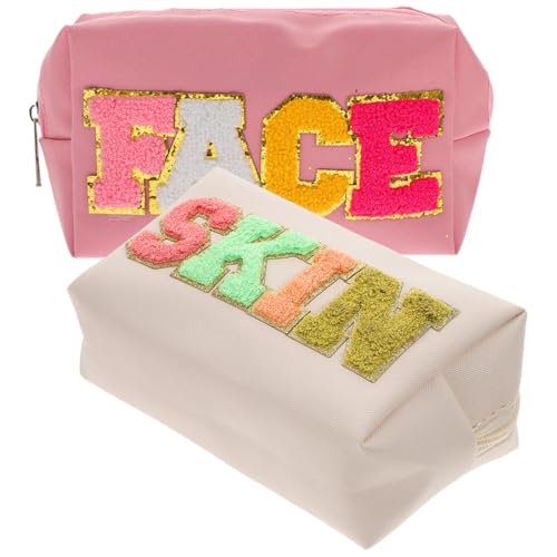 PACKOVE 2stücke Kosmetiktasche Mit Reißverschluss Tragbare Make-up-aufbewahrungsbehälter Reisekosmetiktasche Make-up-Organizer Für Reisen Und Geschäftsreisen von PACKOVE