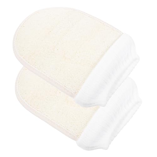 PACKOVE 2stücke Peelinghandschuhe Für Körperpeeling Luffa-peeling-handschuhe Badehandschuhe Für Männer Und Frauen Zum Entfernen Abgestorbener Hautzellen Tiefenreinigung von PACKOVE