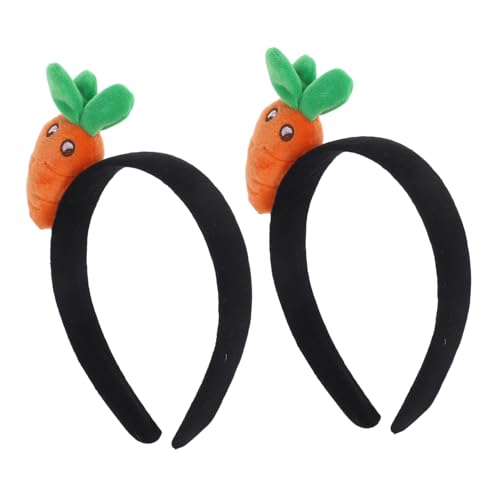 PACKOVE 2stücke Plüsch-haarband Mit Karottendesign Stirnband Für Mädchen Und Erwachsene Angenehm Und Bequem Für Haarschmuck Und Hautpflege Bei Festivals Und Partys von PACKOVE