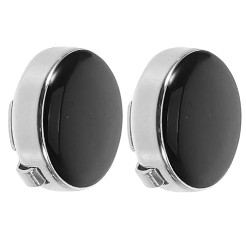 PACKOVE 2stücke Schwarze Kupfer-manschettenknöpfe Für Herren Set Mit Nieten Passend Für Smokinghemden Und Formelle Kleidung Langlebiges Design Für Hochzeiten Und Geschäftliche Anlässe von PACKOVE