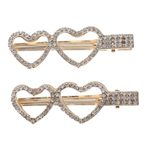 PACKOVE 2stücke Stilvolle Haarclips Liebesherz Haarspange Haar Accessoires Für Frauen Mädchen Hochzeit von PACKOVE