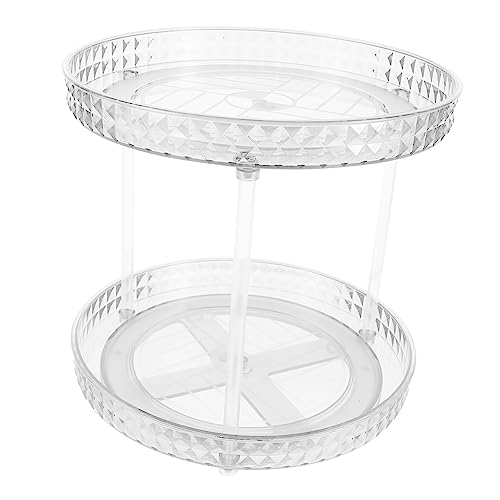 PACKOVE 2stufe Drehbares Kosmetikregal Mit Organizer Für Parfüms Und Make-up Runder Tischhalter Mit -drehung Platzsparendes Aufbewahrungstablett Für Kosmetika von PACKOVE