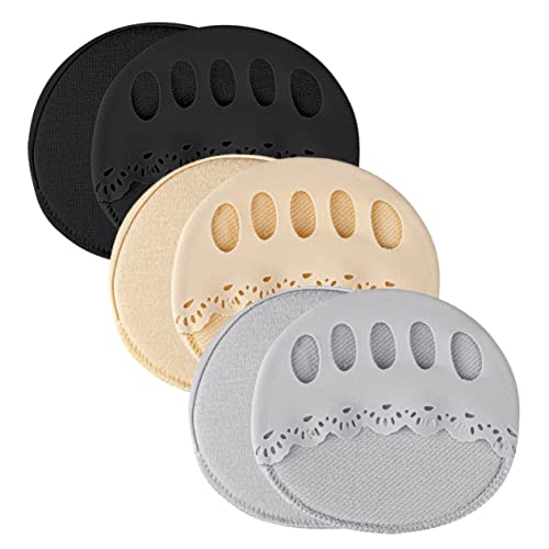 PACKOVE 3paare Unsichtbare Vorderfuss-socken Halbsocken Fur Die Handflache Zehensocken Fur Damen Rutschfeste Halbsocken Komfortable Tragegefühl Für Sandalen Und High Heels von PACKOVE