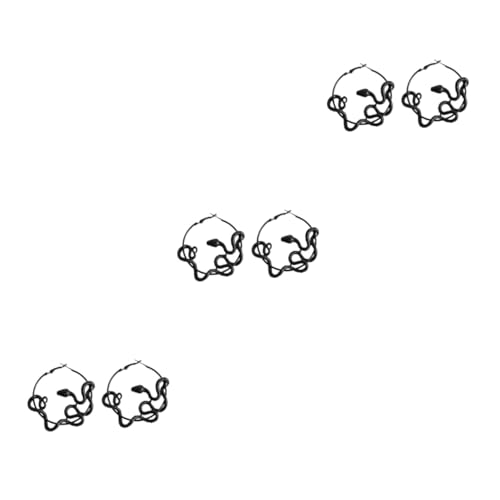 PACKOVE 3 Paare Antike Schlangenohrringe Damen Vintage Retro Dragon Design Langlebiger Legierung Kreative Runde Ohrstecker Modischer Schmuck für Frauen von PACKOVE