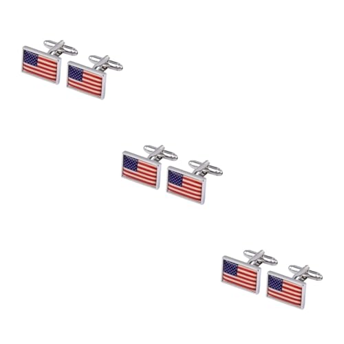 PACKOVE 3 Paare Manschettenknöpfe mit Flagge Handgelenkmanschetten binden Krawattennadel Etui Arm Bogen Amerikanische Flagge Manschettenknöpfe USA Flagge Design Manschettenknöpfe PACKOVE 3 Paare Manschettenknöpfe mit Flagge Handgelenkmanschetten binden Krawattennadel Etui Arm Bogen Amerikanische Flagge Manschettenknöpfe USA Flagge Design Manschettenknöpfe von PACKOVE
