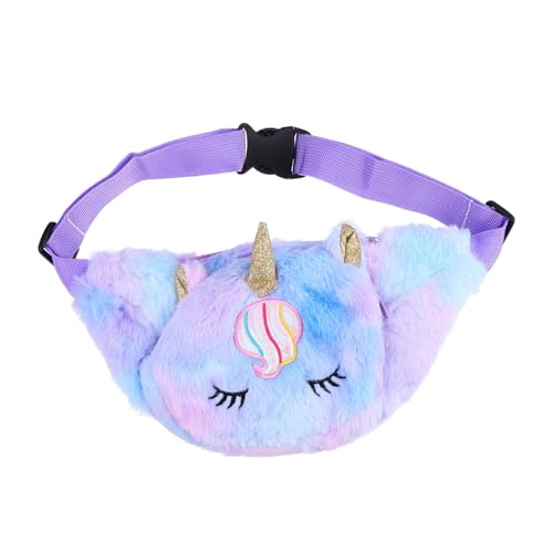 PACKOVE 3 STK Einhorn-gürteltasche Gürteltasche Für Kinder Schicke Straddlebag Gürteltasche Für Mädchen Umhängetasche Kinderhandtasche Student Universal- Violett Aufbewahrungstasche Plüsch von PACKOVE