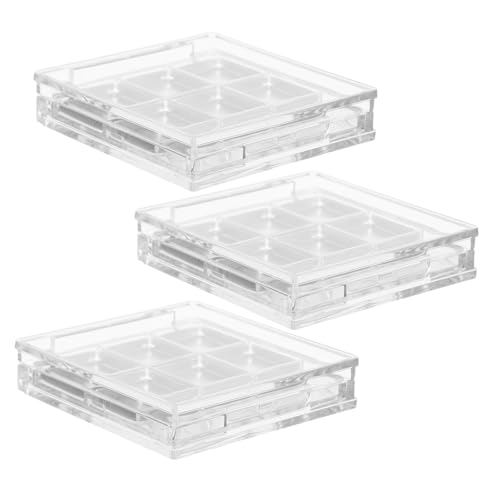 PACKOVE 3 Sätze Transparenter Lidschatten Organizer mit Pinselhalterung Kompakte Stabile Leere Make-up Palette für Profi und Alltag für Muster und Reisegebrauch PACKOVE 3 Sätze Transparenter Lidschatten Organizer mit Pinselhalterung Kompakte Stabile Leere Make-up Palette für Profi und Alltag für Muster und Reisegebrauch von PACKOVE