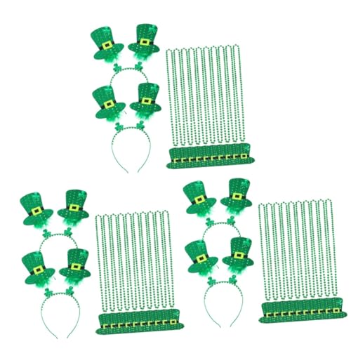 PACKOVE 3 Sätze irische Halskette st patrick kopfbedeckung Foto-Requisiten costumes fancy dress fiesta Haarbänder eine Halskette Cosplay-Zubehör st. Patricks Day Halskette bilden Yingschi von PACKOVE