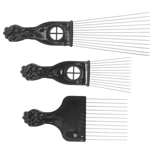 PACKOVE 3 Stck. Afro-haarpickel Neckisch Haarstylingzubehör Lockig Neckender Kamm Klein Flechten Herren Haarkamm Entwirrer Werkzeug Borste Bußgeld Haar Pflücken Männer Plastik von PACKOVE