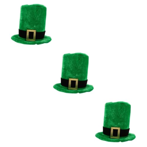 PACKOVE 3 Stk Grüner Showhut fasching kopfbedeckung fasching kopfschmuck Urlaub Patricks Day Hut Mützen für Männer Hüte st. Patricks Day Accessoires lustiger Spitzenhut Cosplay Yingschi von PACKOVE