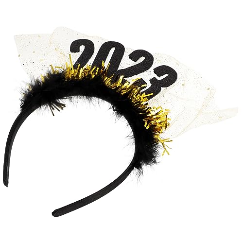 PACKOVE 3 Stück 2023 Neujahrs Stirnband 2023 Nye Foto Requisiten Neujahrs Party Kopfschmuck 2023 Tiara Neujahrshüte Damen Stirnbänder Kleid Für Kinder 2023 Kopfschmuck Stoff Accessoires von PACKOVE