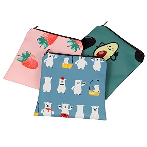 PACKOVE 3 Stück Aufbewahrungsbeutel Für Damenbinden Für Frauen Zeitraum Tasche Veranstalter Wiederverwendbarer Sanitärhalter Praktische Sanitär Toilettenbeutel Dienstprogramm Polyester von PACKOVE