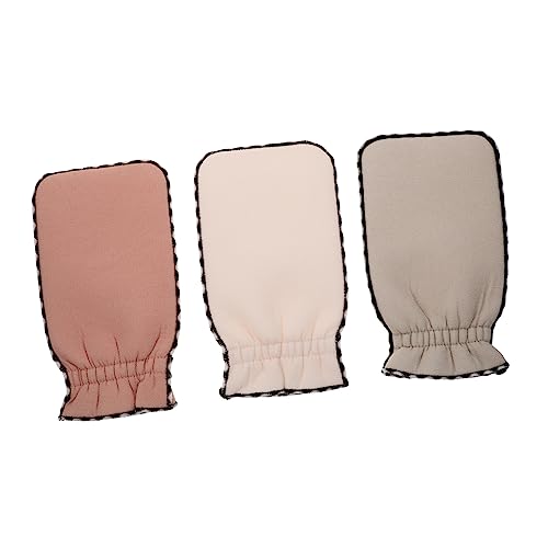 PACKOVE 3 Stück Badetuch Handschuhe Badeschuhe Peeling schrubben Polyester-Badetücher Duschschrubber Badehandtücher Badeschrubber doppelseitige Badetücher Badeutensilien von PACKOVE