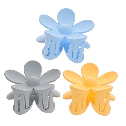 PACKOVE 3 Stück Blume Haarnadel süße Haarklammern Haarklauenclip Haarklammerhalter Frauenhaarclip Haarzubehör Haarklammern für Mädchen Haarspange für Mädchen Klaue Clip Blume Plastik von PACKOVE