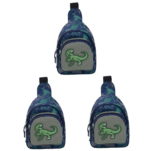 PACKOVE 3 STK Brusttasche Für Kinder Kleiner Brustschulterrucksack Mädchen Kleine Umhängetasche Hüfttasche Für Kinder Dinosaurier-gürteltasche Bauchtasche Nylon Mondnacht Weihnachten Junge von PACKOVE