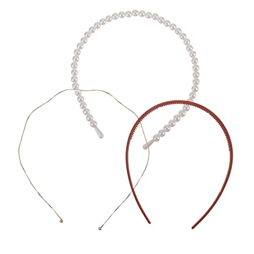 PACKOVE 3 Stück Dreiteiliges Stirnband Breites Perlenstirnband Mädchenstirnbänder Zubehör Perlenstirnband Für Mädchen Bulk-stirnbänder Frauen Stirnband Stirnbänder Für Mädchen Rot Metall PACKOVE 3 Stück Dreiteiliges Stirnband Breites Perlenstirnband Mädchenstirnbänder Zubehör Perlenstirnband Für Mädchen Bulk-stirnbänder Frauen Stirnband Stirnbänder Für Mädchen Rot Metall von PACKOVE