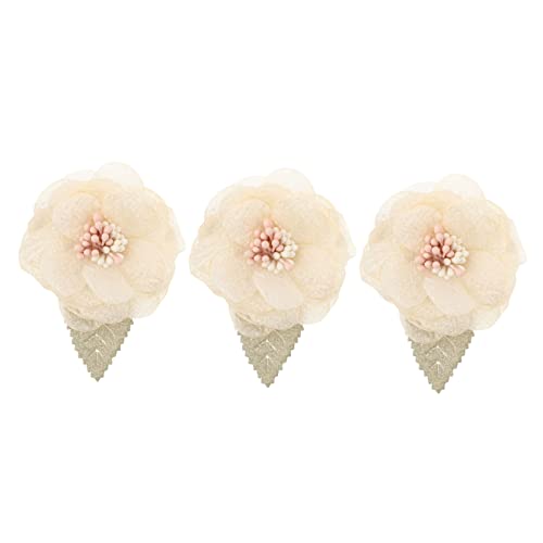 PACKOVE 3st Haarnadel Süße Mädchenhaarspangen Blumen-haarspange Für Mädchen Süße Haarspange Blumenspangen Aus Chiffon Mädchen Blumen Haar Clip Blütenblatt Metallclip Kind Seidenblume von PACKOVE