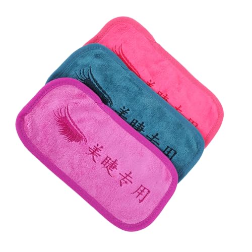 PACKOVE 3 Stück Hautpflegetücher Make -up -entfernerhandtücher Make -up Handtücher Stirnkissen Zubehör Für Wimpernverlängerung Make -up -waschlappen Wimpern Verlängerung Kissen Stoff von PACKOVE