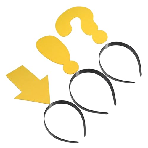 PACKOVE 3 Stück Lustiges und Fragezeichen Stirnbänder Originelle Partyhaarschmuck für Geburtstage Halloween Weihnachten Vielseitig Einsetzbar Einfach Tragbar Auffälliges Accessoire von PACKOVE