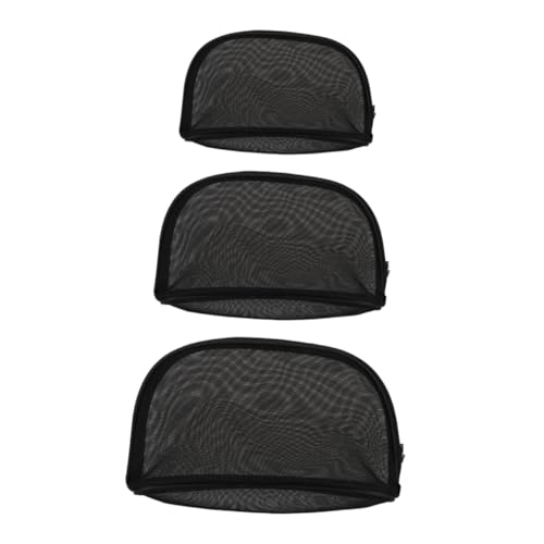 PACKOVE 3stücke Transparente Reise Kosmetiktasche Netzgarn Damen Schminktasche Aufbewahrungstaschen Für Make-up Pinsel Puderquaste Und Kleine Kosmetikboxen Kompakt Und Leicht Für von PACKOVE
