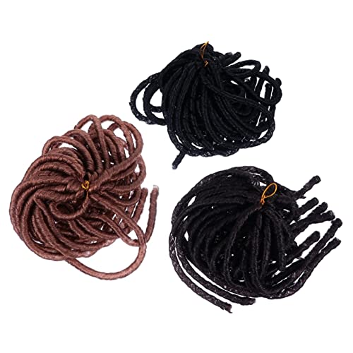 PACKOVE 3 Stück Perücke Schmutzige Zöpfe Geflochten Zöpfe Perücke Flechten Perücken Häkeln Maskerade-dreadlocks Lustige Party Fälschung Haushalts Garn (polyester Faser) von PACKOVE