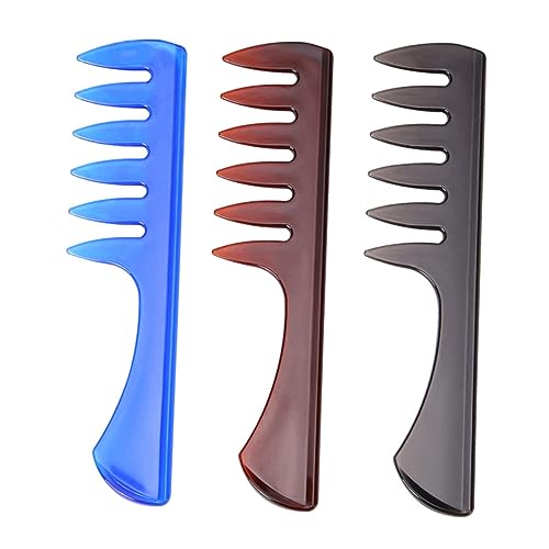 PACKOVE 3 Stück Professionelle Haarkämme für Männer Breite Zähne Tragbar Hautfreundlicher Massagekamm Friseurzubehör für Haarspray Anwendung von PACKOVE