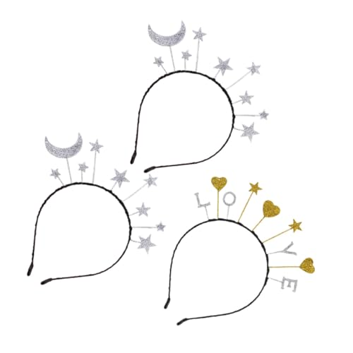 PACKOVE 3 Stück Star Love Head Hoop Stirnband Kopfbedeckung Kreatives Stirnband Glitzerstirnband Haarband Haarschmuck Glitzerstern-stirnband Kinderhaare PACKOVE 3 Stück Star Love Head Hoop Stirnband Kopfbedeckung Kreatives Stirnband Glitzerstirnband Haarband Haarschmuck Glitzerstern-stirnband Kinderhaare von PACKOVE