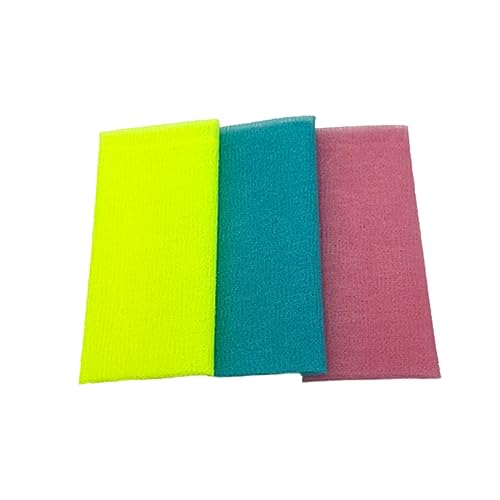 PACKOVE 3stücke Duschtücher Mit Rückenmassagegerät Und Körperpeeling-werkzeug Badetücher Aus Hochwertigem Material Für Badezimmer Und Zuhause Zufällige Farbe von PACKOVE