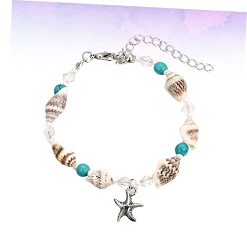 PACKOVE 3 Stück Teiliges Damen Fußkettchen mit Muschelperlen Elegantes Armband Schmuck für Frauen und Mädchen Modische Strand Fußkette Verstellbar und Langlebig für Vielseitige Anlässe von PACKOVE