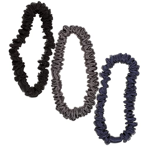 PACKOVE 3 Stück Teiliges Haargummis aus Hochwertigem Material Elastische Scrunchies für Dutt und Pferdeschwanz für Damen und Mädchen Schwarz und Dunkelgrau von PACKOVE