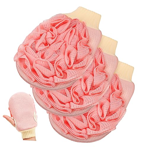 PACKOVE 3 Stück Teiliges Peelinghandschuh Doppelseitiger Körperpeeling Handschuh für Gründliche Abgestorbener Haut für Spa Badezimmer und Wellness für und Männer von PACKOVE