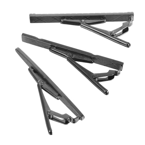 PACKOVE 3 Stück Teiliges Schwarze Gravierte Kupfer Krawattenklammern für Herren Langlebige Modische Anstecknadeln für Business Hochzeit Büro und Formelle Anlässe von PACKOVE