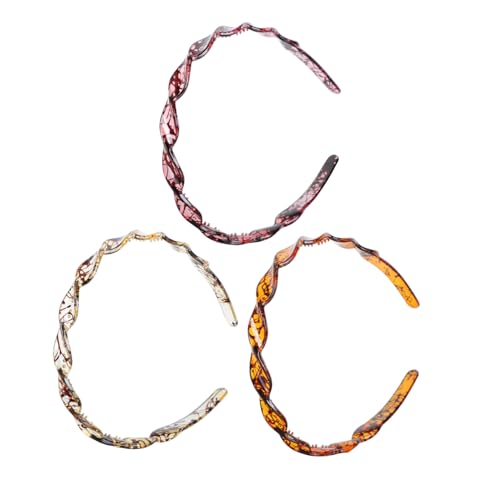 PACKOVE 3 Stück U Förmige Haarbänder aus Hochwertigem Resin Bequeme und Elastische Kopfbedeckung für Gesichtsreinigung Sport und Freizeit für Damen und Herren von PACKOVE