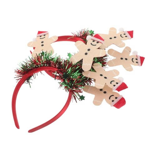 PACKOVE 3 Stück Weihnachts Haarbänder Lustige Gingerbread Haarschmuck für Frauen Mädchen für Festliche Feiern und Weihnachtsfeiern von PACKOVE