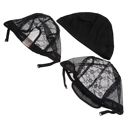 PACKOVE 3Stücke Multifunktionale Netzkappe Atmungsaktive Perücken Netzkappe für Damen Verstellbar Langlebig für und Perücken Tragen von PACKOVE
