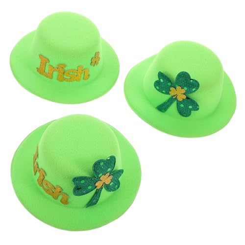 PACKOVE 3 Stücke Haarschmuck Für Den Irischen Tag Urlaubshaarspangen Für Frauen Festliche Haarspangen Für Frauen Haarspangen in Hutform Mit Glitzer Light Green Polyester PACKOVE 3 Stücke Haarschmuck Für Den Irischen Tag Urlaubshaarspangen Für Frauen Festliche Haarspangen Für Frauen Haarspangen in Hutform Mit Glitzer Light Green Polyester von PACKOVE