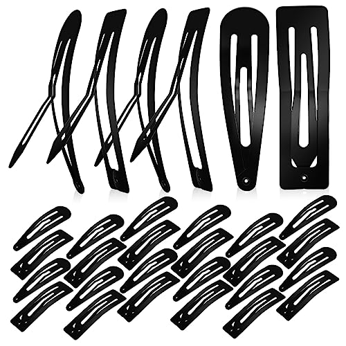 PACKOVE 30 Stück Haarspangen-Set Haarspangen frauen für schnappen Barrettes schwarze Haarspangen Gold haarschmuck Haare Schnappklammern Haarspangen damen Haarbarrette Haarklammer Legierung von PACKOVE