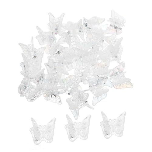 PACKOVE 30 Stück Schmetterlings-Haarspange Pferdeschwanzklauenclip Spitze Tag Kleinkind Haarklaue Haarspange für Frauen Haarspangen Mädchen Haarklammern für Mädchen pp Transparent von PACKOVE