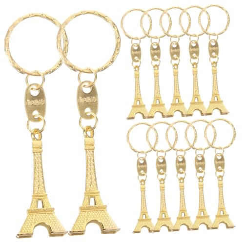 PACKOVE 36 Stk Paris Tower Schlüsselanhänger Tragetaschen Für Damen Frauen Schlüsselanhänger Kinder Geldbörsen Weiße Verzierungen Autoverkleidung Mädchen-geldbörse Fräulein Wagen Metall von PACKOVE