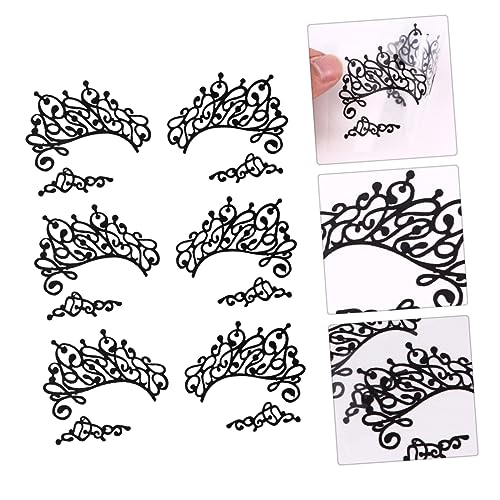 PACKOVE Schwarze Stoff Augenaufkleber 3 Paar Wiederverwendbare Eyeliner Aufkleber für Halloween Maskenball Cosplay Temporäre Lidschatten Tattoos von PACKOVE